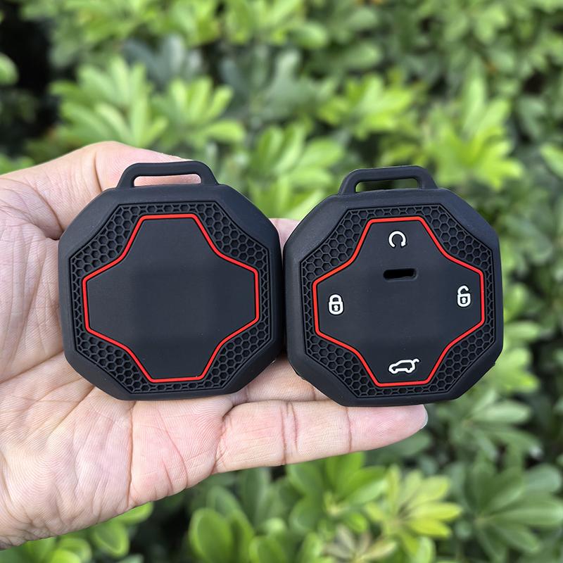 Silicone Car Key Case Cover Protective For Chery Jetour To Genesis Traveller T2 X90 X70 X95 Dashing X-1 Plus Dtc L9 Kechain