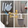 Silicone Toilet Brush Cleaner Wc for  Bathroom Cleaning Toilet Acssories Long Handle FlexibleCleaner Brush BathroomAcssories