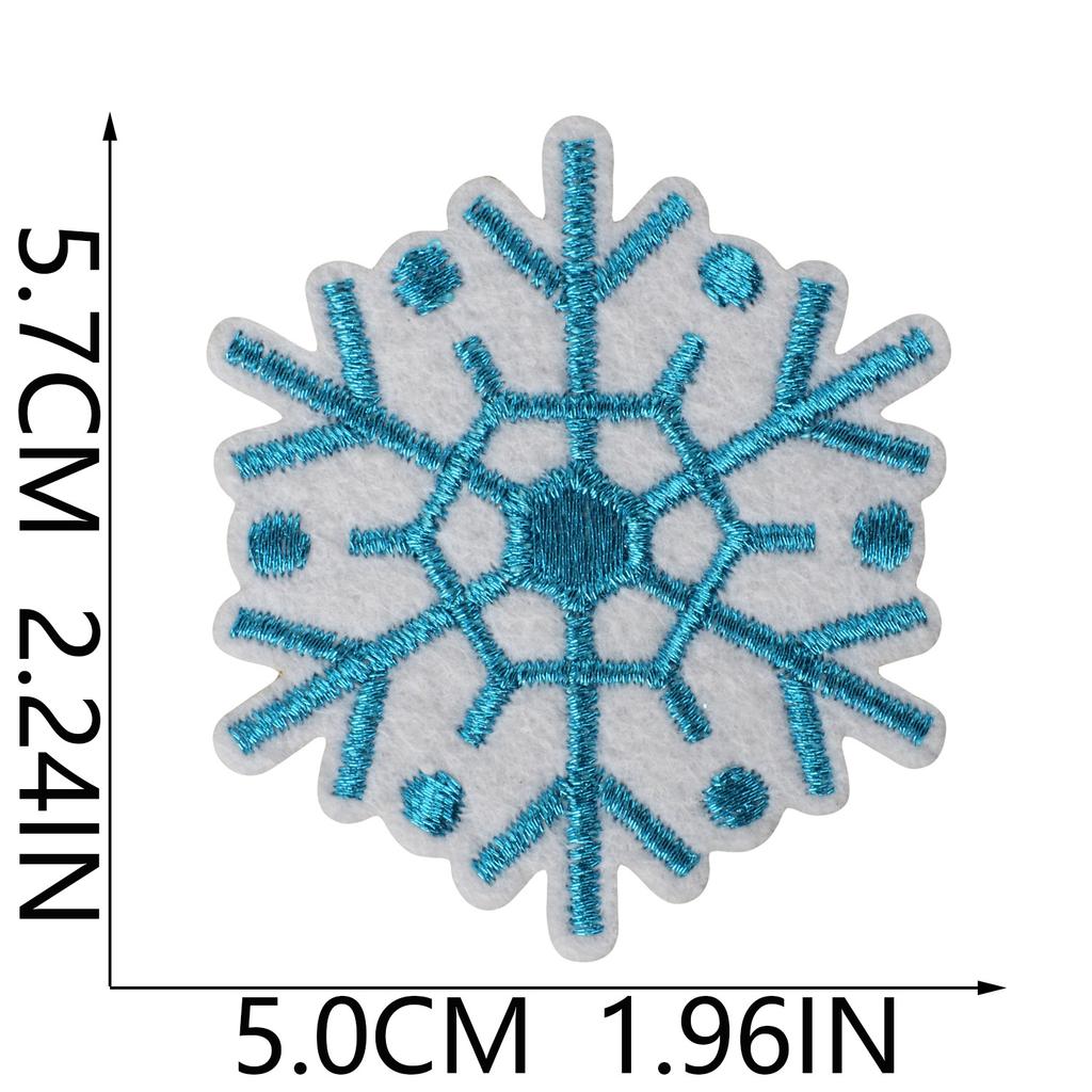 Winter Snowflake Embroidery Cloth Sticker Ironing Holiday Decoration Accessories Scarf Luggage Embellishment Snowflake Repair Embroidery Patch