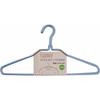Sawafuji Cheerful Laundry DX Laundry Hanger, Light Blue, 405mm Wide, Set of 5, Cleaning, Collar Keeping, Fully Coated, Ingenious Wire Hanger, LDX-05