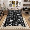 Homewish Cartoon Chic Flower Duvet Cover Set,Outer Space Planet Jungle Mushroom Bedding Set,Dreamy Stars Moon Bed Set
