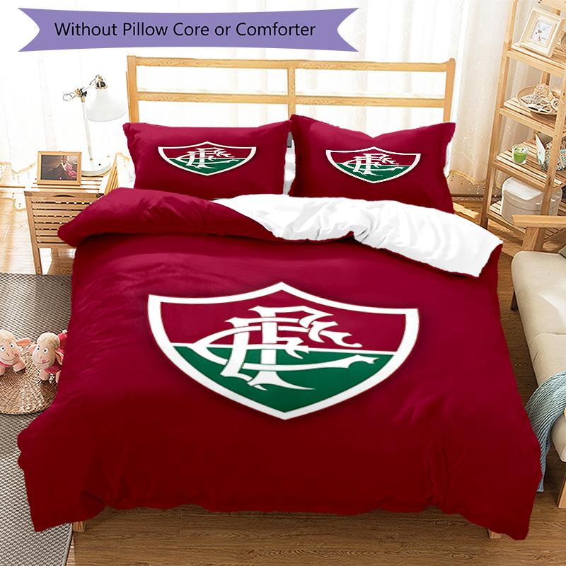 3pcs Football Team (45) Design Cover Set - HD Printed Bedding with 1 Cover and 2 Pillowcases - Perfect for Home and Dorm Decor