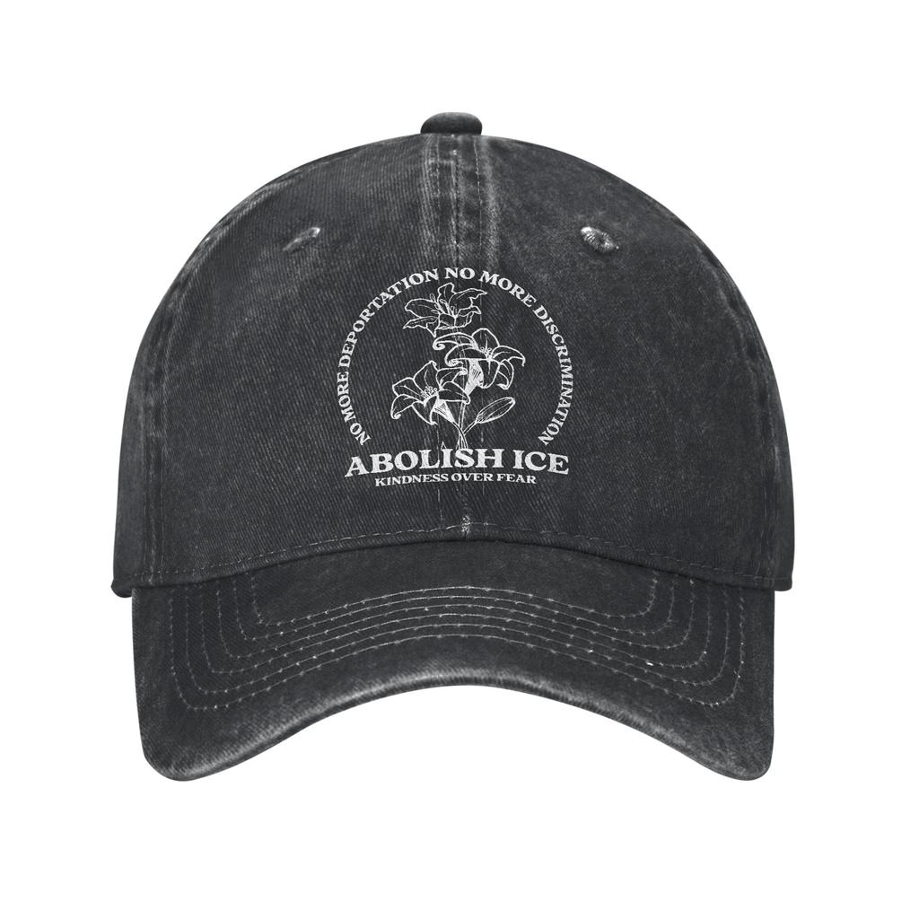 Washed Baseball Cap Abolish ICE Summer Hip Hop Hats For Couple Women y2k Funny Hiking Fishing Sun Snapback Cap