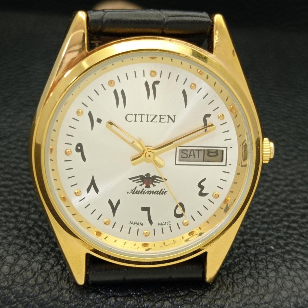 AUTOMATIC VINTAGE REFURBISHED CITIZEN 8200 JAPAN MENS SILVER WATCH A436286-2 R128-a436286