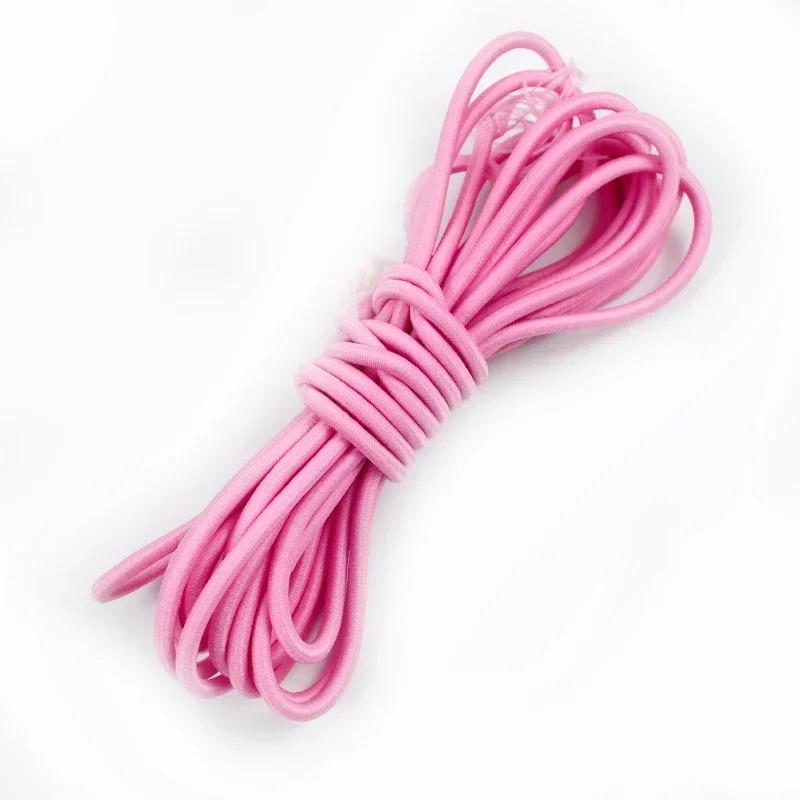 5/10/20M 4mm Daugiaspalė Elastinga Juostelė Apvali Plaukų Gumelė Skrybėlės Raištelis Guminės Juostelės Drabužių Spyruoklinė Virvelė Siuvimo Įstrižainė