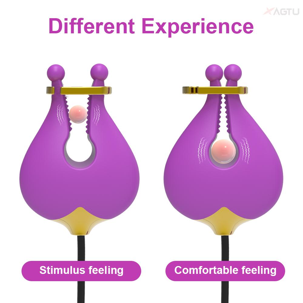 10 Modes Nipple Clamps G Spot Vibrator Breast Clips for Women Nipple Clitoral Stimulator Massager Adult Goods Sex Toy for Couple