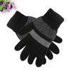 Winter new thermal gloves men's thickened full-finger gloves adult outdoor wool knitted gloves