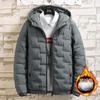 Padded men's winter velvet padded clothes winter coat hooded padded jacket men