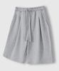 LEMAIN SECOND Bermuda Wide One-Pleat Sweat Shorts_3 Colors