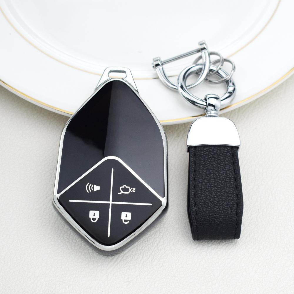4 Buttons Soft TPU Car Remote Key Fob For Changan Deepal S7 SL03 2023-2026 Key Case Cover Protector Key Chain Auto Accessories