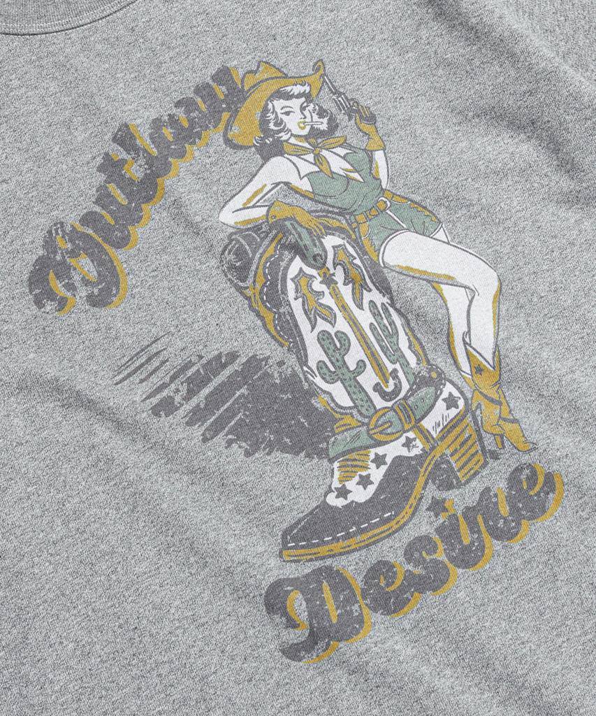 Beulonseun Western Boot Loopwheeled Graphic Tee Melange