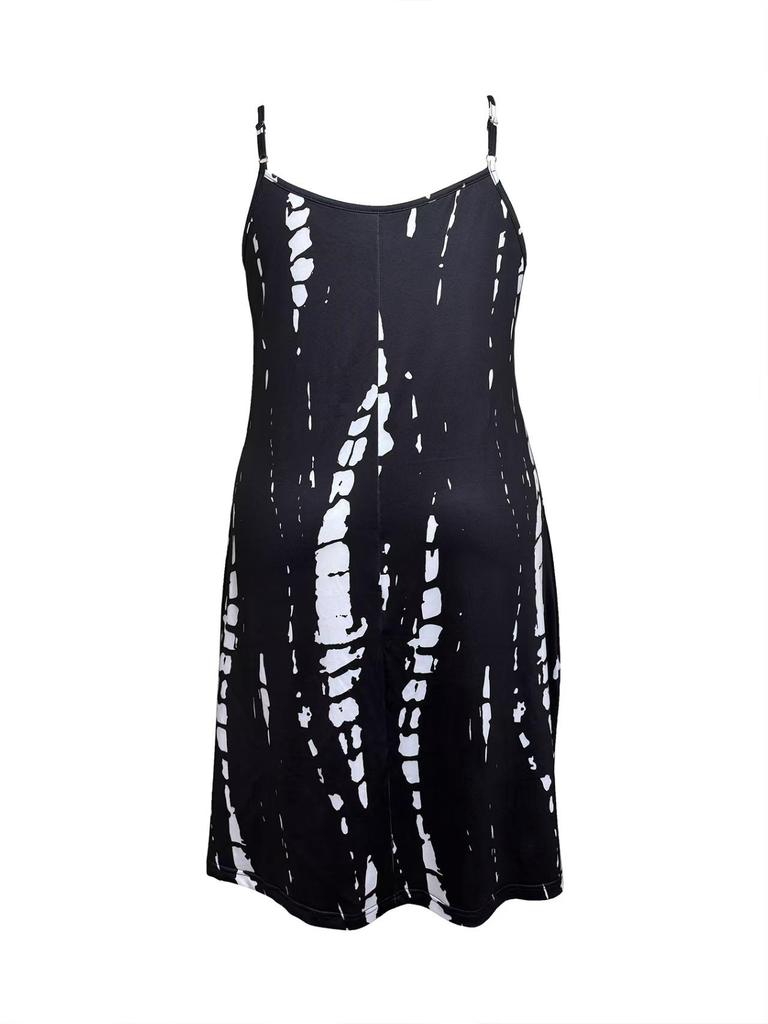 2025 Damen Sommer Mode Lässig Bedrucktes Trägerkleid