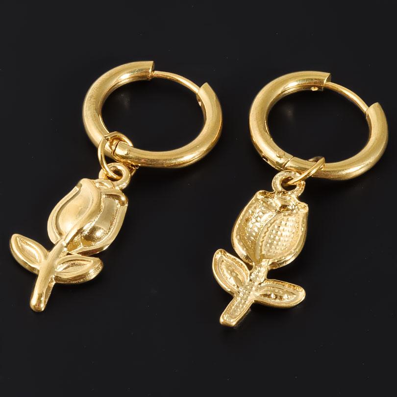 High Quality Metal Flower Birds Star Pendant Earring Stainless Steel Earrings For Women Men Accessories No Fade Ear Jewelry Gift