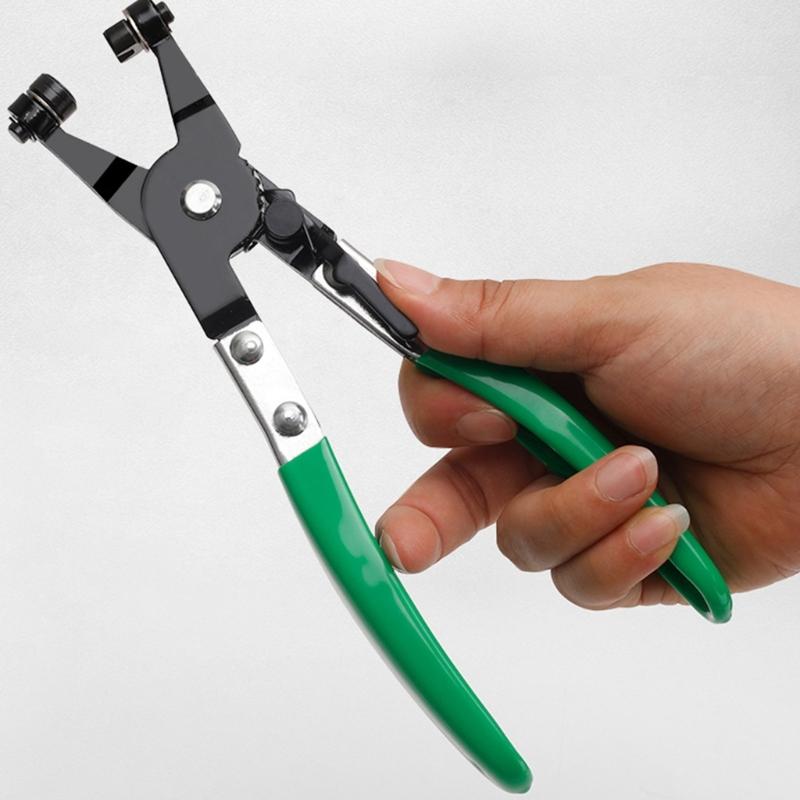 Hose Clamp Plier Auto Hose Locking Tool Swivels Flat Band for Removal Installation of Rings Type Hose Clamps Repair Tool