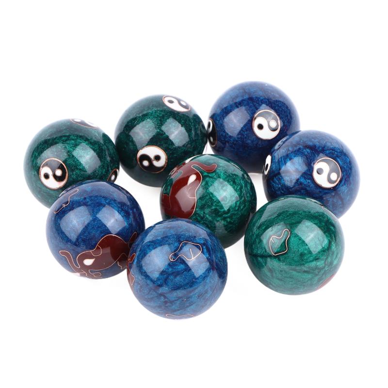 2Pcs Hand Massage Balls With Storage Box Chinese Exercise Handballs For Hand Exercise Stress Relief Therapy Massager