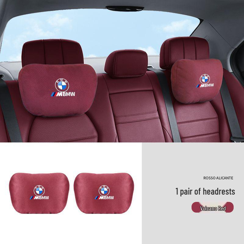Compatible with BMW 5, 7 Series, X1, X3, X5 car seats, featuring headrest, lumbar, and neck support pillows.