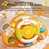 Fiakup Steering Wheel Toy,Cute Simulation Driving Toy With Light And Music,Kids Car Toys Steering Wheel, Musical Toy Multifunctional Educational Toys