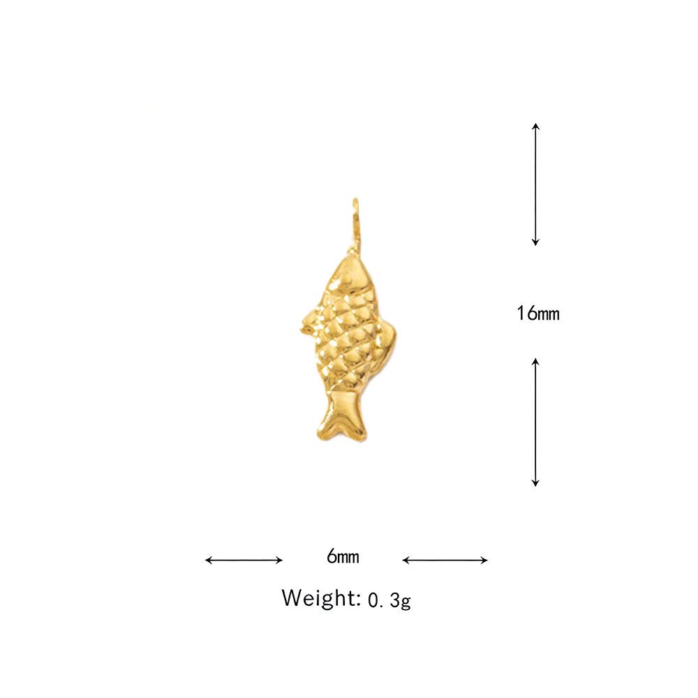 Tropical Ocean Style Electroplated Stainless Steel Koi Fish Pendant
