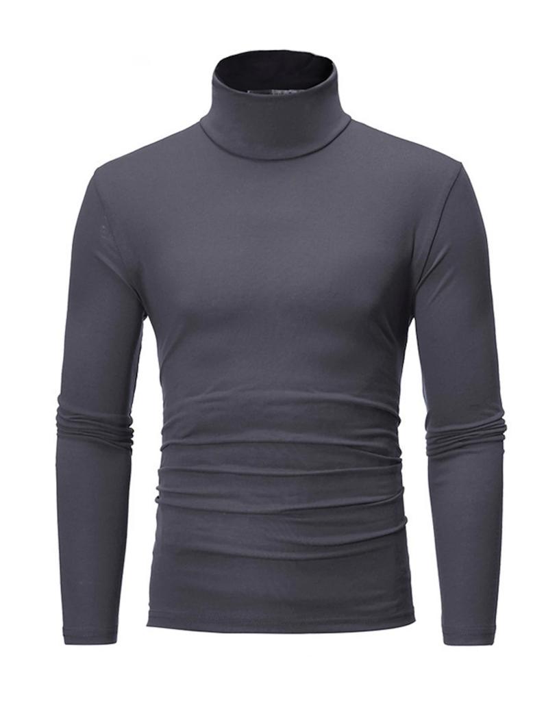 2023 Foreign Trade Men's Autumn and Winter Turtleneck Multi-color Bottoming Shirt Long-sleeved Polished Velvet Inner Thermal Underwear