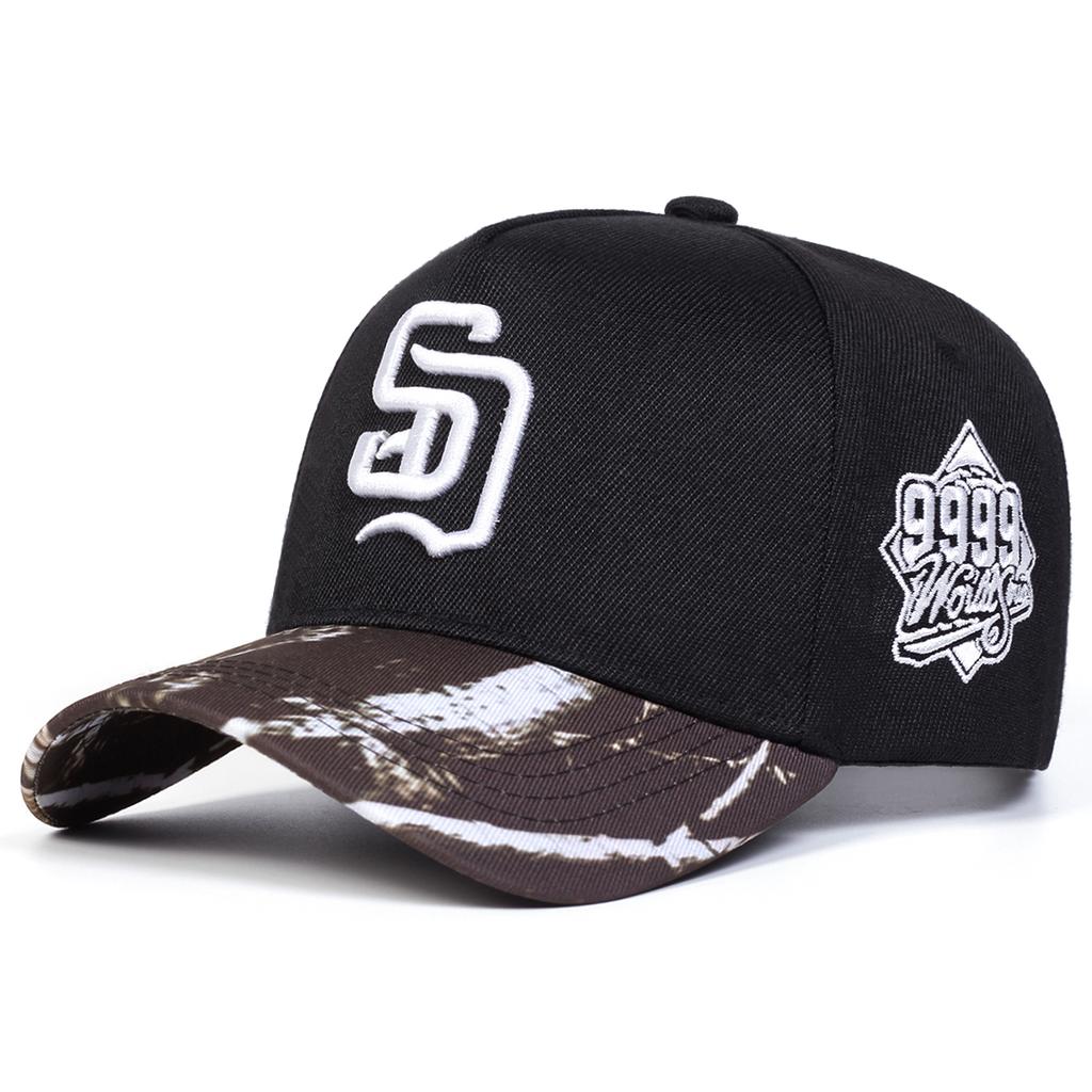 Men Letter SD Embroidered Patchwork Baseball Cap Outdoor Adjustable Sunscreen Leisure Hat Spring Autumn Travel Tourism Beach Vacation