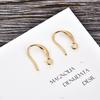 DIY European & American Electroplated Gold U-Shape Ear Hooks for Women - Jewelry Accessories