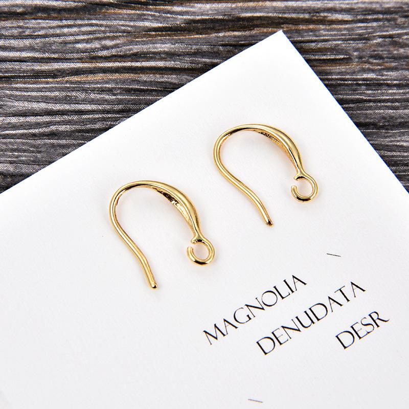 DIY Europäische & Amerikanische Galvanisierte Gold U-Form Ohrhaken für Frauen - Schmuckzubehör