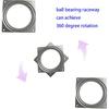 1 Pcs 6 Inch Sn Turntable Bearings Sn Turntable Lazy Sn Turntable Square Rotating Bearing Plate Lazy Sn Hardware Swivel Plate, for Swivel