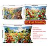 Vintage Floral Field Print Rectangular Pillowcase Suitable For Sofa Bedroom Car Pillow Cover Cushion Rectangular Back Cushion