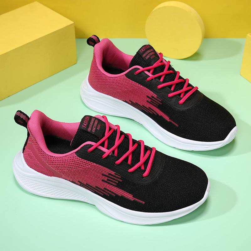 Summer Knitted Sports Shoes for Women – Lightweight Breathable Running & Outdoor Training