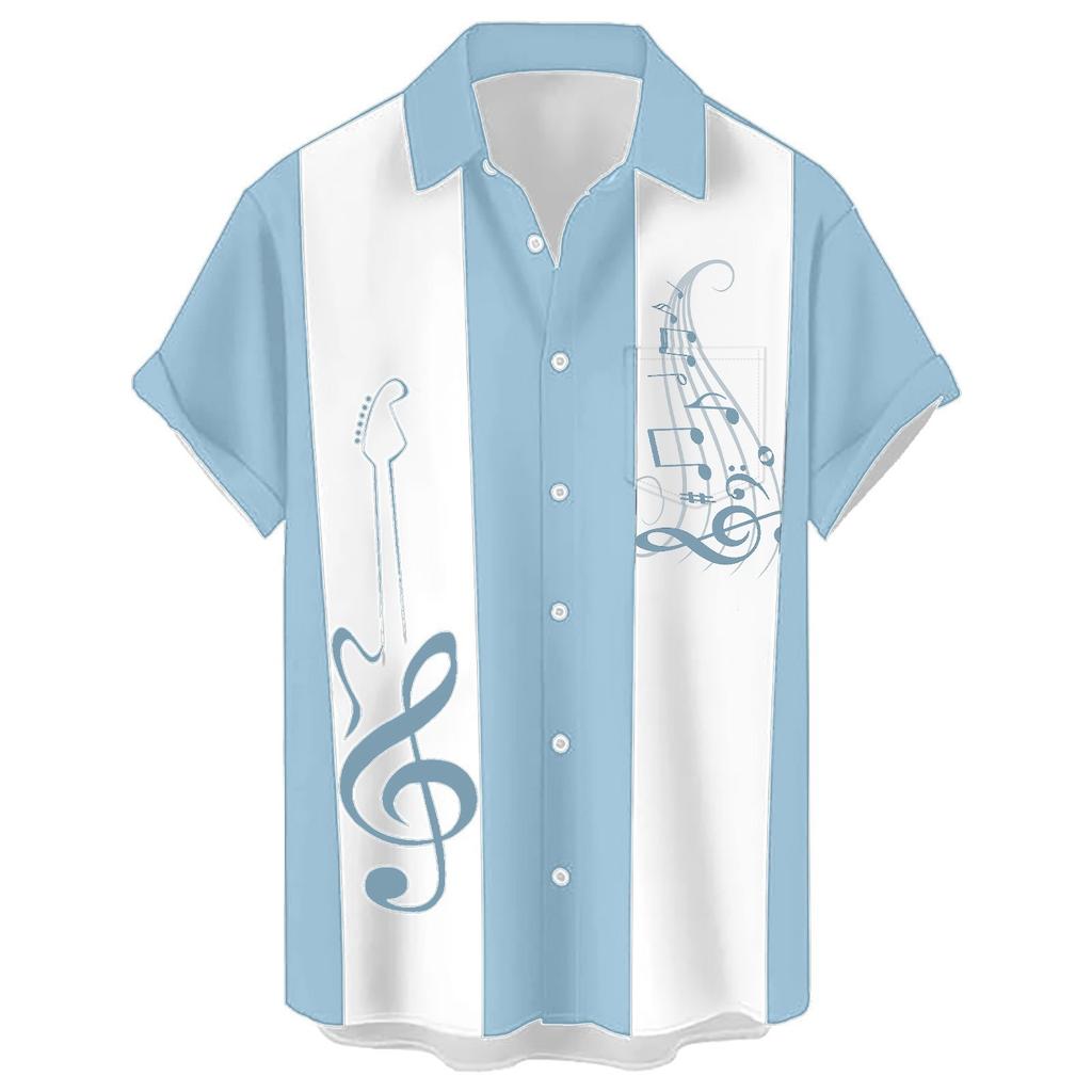 Summer Large Size Men's Casual Fashion 3D Digital Printing Short Sleeve Shirt Men's