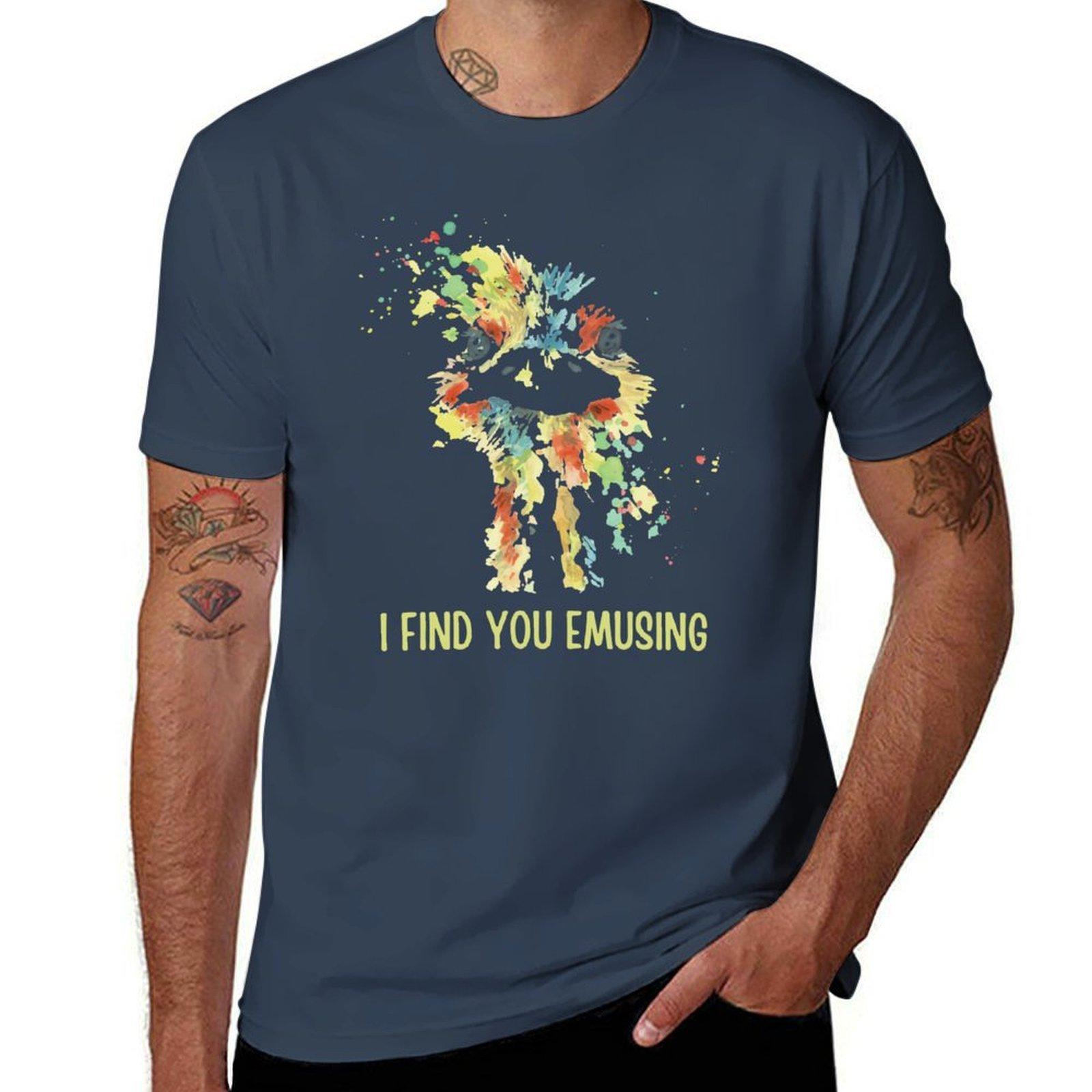 Watercolor Australian Emu Tshirt All Weather Casual Short Sleeve S