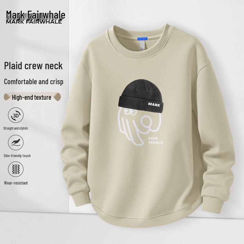 Mark Fairwhale Men's American Style Crewneck Sweatshirt