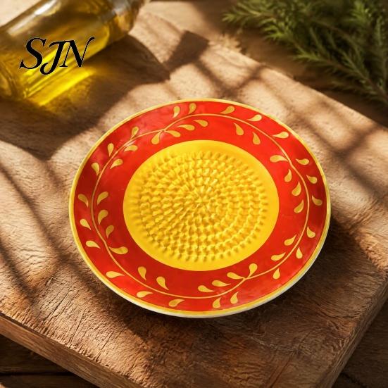 Ręczny Akcesorium Kuchenne do Tarcia Ceramiczna Tarcza do Tarcia Imbiru i Czosnku, Tarka z Ostrymi Zębami, Łatwe Niezbędne do Pasty do Czyszczenia Tarki Puree