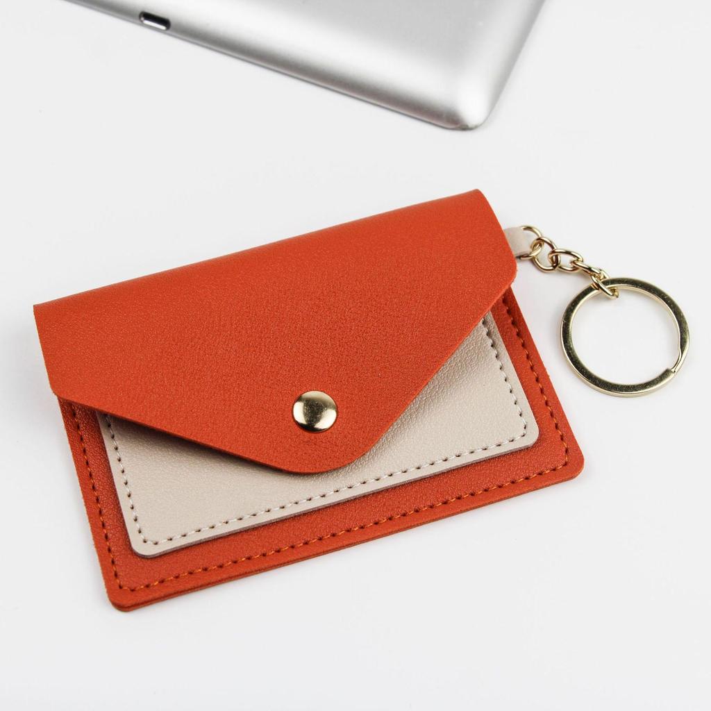 Porta carte di credito porta carte di credito con cerniera in pelle PU da donna Porta biglietti da visita Mini porta biglietti da visita regalo