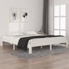 Vidaxl Bed Frame, White, Solid Wood, 180X200 Cm