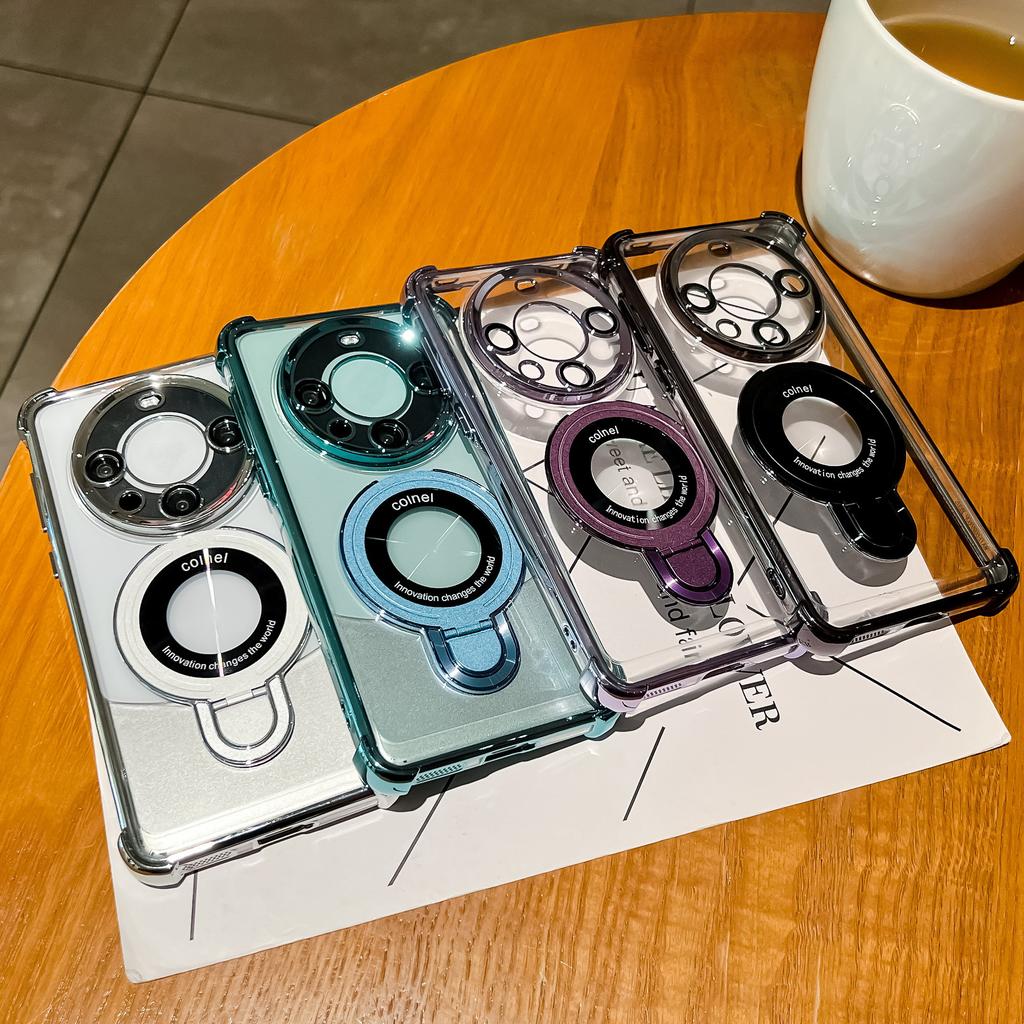 Applicable To Huawei MATE11 Mobile Phone Case U Shield Magnetic Suction Bracket P11 Electroplating Four Corners Anti-drop Honor Magic1 Soft Cover