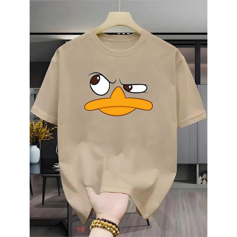 Men's Summer Loose Plus Casual Print Sports Round Neck Short Sleeved Quick Drying Sports T-shirt Top