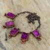 Rosa Druzy Halskette Rosa Turmalin Rohe Halskette Galvanogeformte Kupfer Halskette Verstellbare Kette Halskette Galvanogeformter Edelstein Schmuck