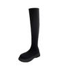 Vintage Knitted Over Knee Elastic Boots Women's Autumn Socks Boots Women's Martin Boots