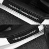 4Pcs New Leather Carbon Fiber Car Door Sill Threshold Protector Stickers For Skoda Octavia A5 A7 Rapid Fabia Superb Kodiaq Scala