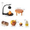 Miniature Kitchen Miniature Set 1/12 Doll House Decoration Hanging Stove Firewood SweetJar Model with Realistic Features