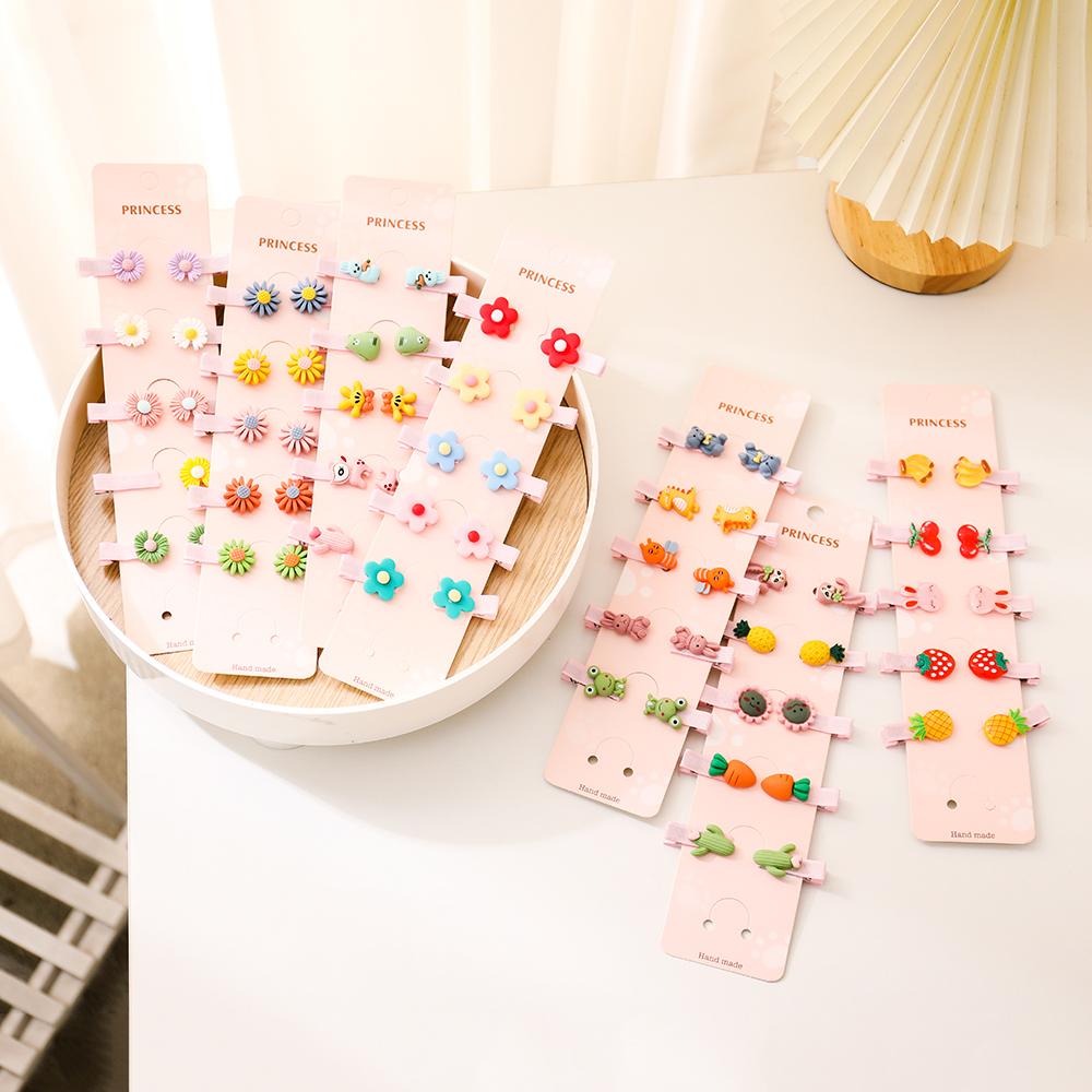 Haarnadel Cartoon Niedliche Kinder Haarnadel Set Baby Haarnadel Baby Mädchen Schleife Blume Haarnadel Stern