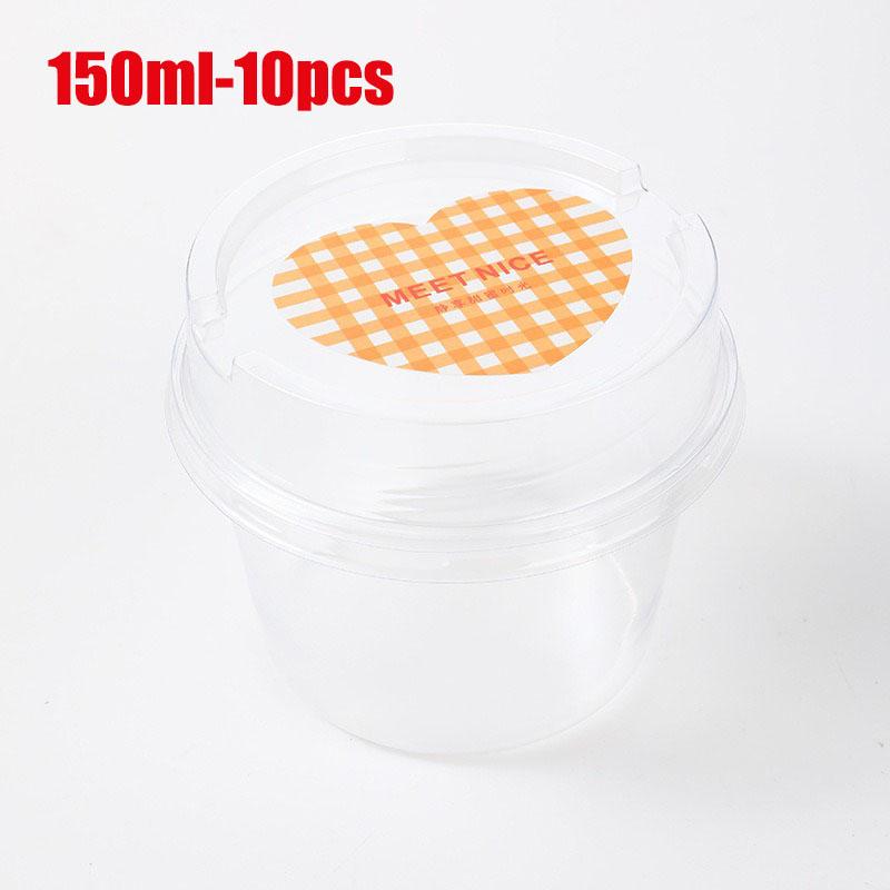 10pcs Transparent Cake Box With Cover Dessert Box Cupcake Container With Lid Stackable Clear Sandwich Storage Packing Box Party