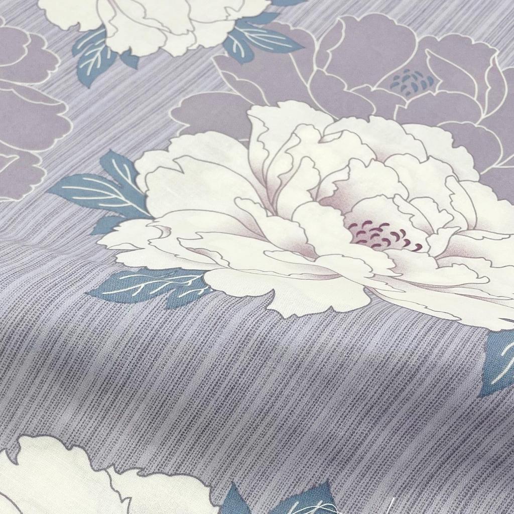 Fuuka Yukata-sett med Obi One Size Fits Peony Laget i X23H16B167 Todelt (Heko Obi), Todelt sett, Dame, Alle, Design, Blå-Lilla (Heko Obi,