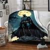 1pc Batman Full Moon Flannel Blanket Soft Warm Throw for Home, Office, Travel, All-Season Cozy Bedding GiftL1263