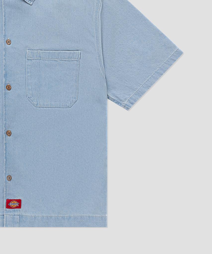 Dickies Oversized Pocket Denim Shirt Fog Blue