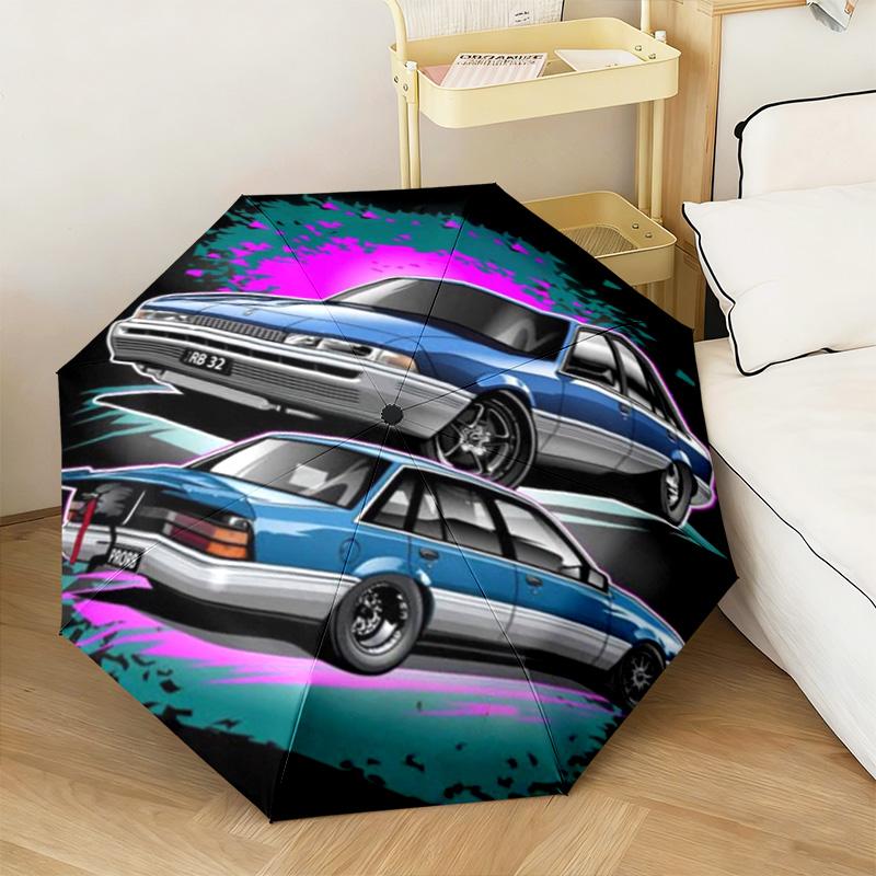 1PC Stylish Car Automatic Umbrella - Suitable Travel Outdoor Portable Umbrella Birthday Gift Daily Essentials