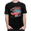 Custom Classic Car Route 66 T Shirt for Men 100 Cotton Tshirt Casual Tees Short Sleeve Tshirts Loose Fit Clothing Gift