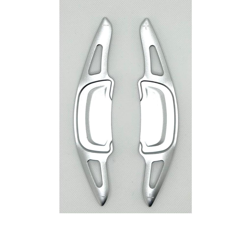 EVOGEAR Aftermarket Aluminum Alloy Paddle Shift Covers for Mazda 3 BP Series 2019 and DM Series 2019 Silver Sedan/Fastback (May 24, Onwards) CX-30