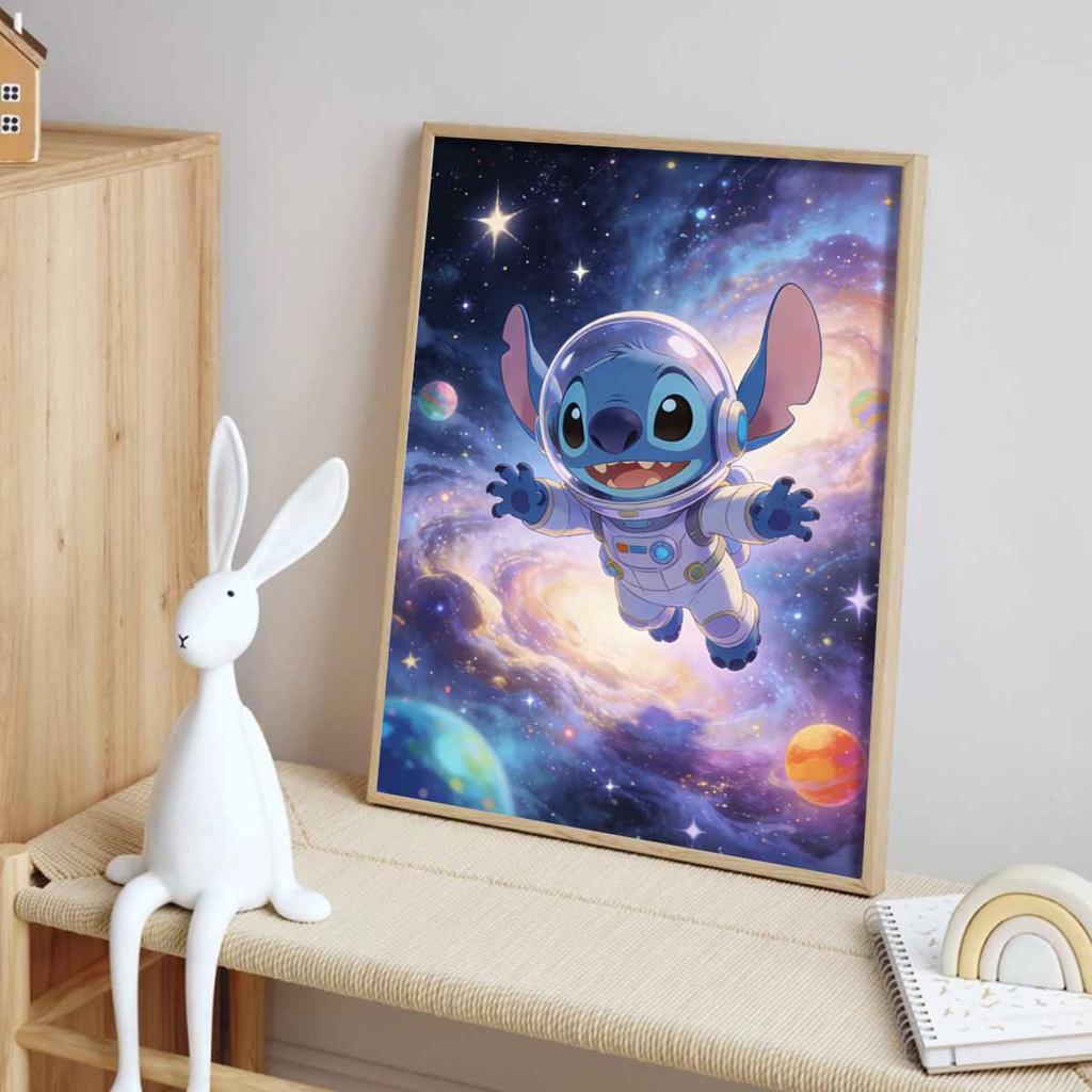 Disney Diamond Painting Kit 5D Full Round Diamond DIY Crafts Home Decoration Creative Gift Lilo Stitch Space Adventure Galaxy